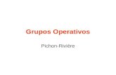 Grupos Operativos Pichon-Rivière. Grupos Operativos A teoria dos grupos operativos foi elaborada por Pichon-Rivière (1907- 1977) a partir das referências.