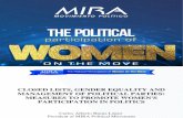 Listas cerradas, agenda de equidad y dirección de partidos políticos: Medidas para la participación política de la mujer