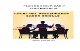 Plan de Seguridad y Contigencia Restaurante Sabor Criollo