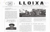 LLOIXA. Número 11, mayo/maig 1982. Butlletí informatiu de Sant Joan. Boletín informativo de Sant Joan. Autor: Asociación Cultural Lloixa