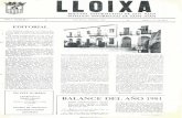 LLOIXA. Número 07, enero/gener 1982. Butlletí informatiu de Sant Joan. Boletín informativo de Sant Joan. Autor: Asociación Cultural Lloixa