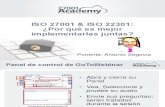 ISO 27001 ISO 22301 Porque Es Mejor Implementarlas Juntas Presentation Deck