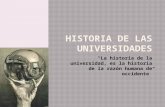 Historia de Las Universidades[1]