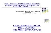 El Acto Administrativo - Conservación y Eficacia