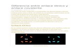 Diferencia Entre Enlace Iónico y Enlace Covalente