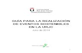 Guía Para La Realización de Eventos Sostenibles en La URJC