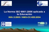 La Norma ISO 9001-2000 Aplicada a La Educacion