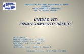 Financiamiento Básico UNIDAD VII, UNESR Núcleo Sabana Grande.