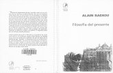 Alain Badiou - Filosofía Del Prsente