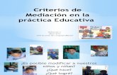 Criterios de Mediación en La Práctica Educativa