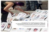 Elementos esenciales para la elaboración de la Ley General sobre personas desaparecidas en México
