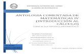 Antologia Comentada Matemáticas IV  (Secuencia 1 - 2015)