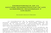 TRANSFERENCIA Regional y Municipal