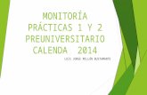 Monitoría Prácticas 1 y 2 Preuniversitario Calenda 2014