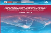 SALUD 2008 Lineamientos de Políticas Para La Transferencia Tecnológica en El Instituto Nacional de Salud