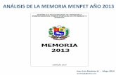 Analisis Memoria 2013 MENPET