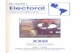 2000 CAPEL Boletín electoral XXIII. Elecciones presidenciales y parlamentarias