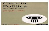 Ciencia política Una introducción - Josep M. Valles