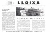 LLOIXA. Número 47, mayo/maig 1985. Butlletí informatiu de Sant Joan. Boletín informativo de Sant Joan. Autor: Asociación Cultural Lloixa