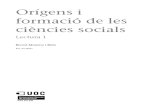 Lectura 1. Orígens i formació de les ciències socials