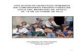 BOLIVIA: VIOLACIÓN DE DERECHOS HUMANOS EN COMUNIDADES PRODUCTORAS DE COCA DEL MUNICIPIO DE APOLO. EL 19 DE OCTUBRE DE 2013