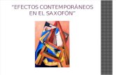 EFECTOS CONTEMPORÁNEOS EN EL SAXOFÓN