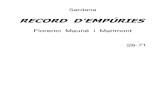 MAUNÉ i MARIMONT, FLORENCI - RECORD D'EMPÚRIES
