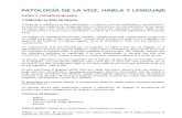 Patologia de La Voz Habla y Lenguaje