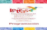 Programación de la VI Temporada de Letras y Feria Internacional del Libro y la Cultura