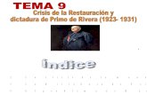 Tema 9. Crisis del régimen alfonsino y  Dictadura de Primo de Rivera.