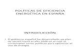 POLITICAS DE EFICIENCIA ENERGÉTICA EN ESPAÑA