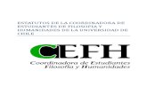 Estatutos de la Coordinadora de Estudiantes de Filosofía y Humanidades de la Universidad de Chile