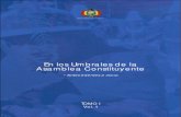 Tomo I. En los umbrales de la Asamblea Constituyente (Volumen I)