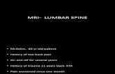 Mri- Lumbar Spine Presentation