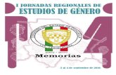 Memorias Primeras Jornadas Regionales de Estudios de Género