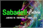 Sabadell cultura 16 17 abril de 2015