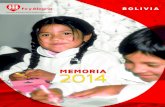 Memoria Fe y Alegría Bolivia 2014