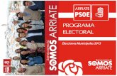 Programa Electoral Elecciones Municipales 2015, Somos como tú. Somos Arriate. Vota PSOE de Arriate
