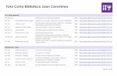 Biblioteca Joan Coromines - Fons de cuina