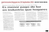 Noticias del Sector Energético 26 Septiembre 2015