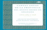 Cartas anuas de la Provincia del Nuevo Reino de Granada: Años 1684 a 1698