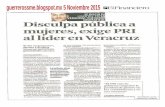 Disculpa pública a mujeres, exige PRI al líder enVeracruz