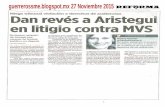 Dan revés a Aristegui en litigio contra MVS