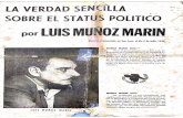 La verdad sencilla sobre el status político por Luis Muñoz Marín (1948)