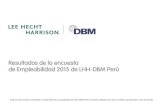 Reporte general Encuesta de Empleabilidad 2015 LHH DBM Perú