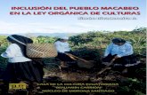 Inclusion del Pueblo Macabeo en la ley orgánica de culturas