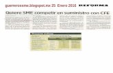 Quiere SME competir en suministro con CFE