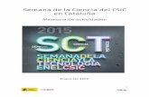 Memoria de actividades · Semana de la Ciencia 2015 · CSIC Cataluña