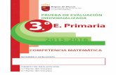 Prueba de diagnóstico de matemáticas 3º de primaria- Murcia 2016.