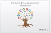 Memoria XV Feria de Comunicación y Desarrollo 1-2016